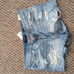 Lucky Brand Blue Distressed Denim Jean Shorts